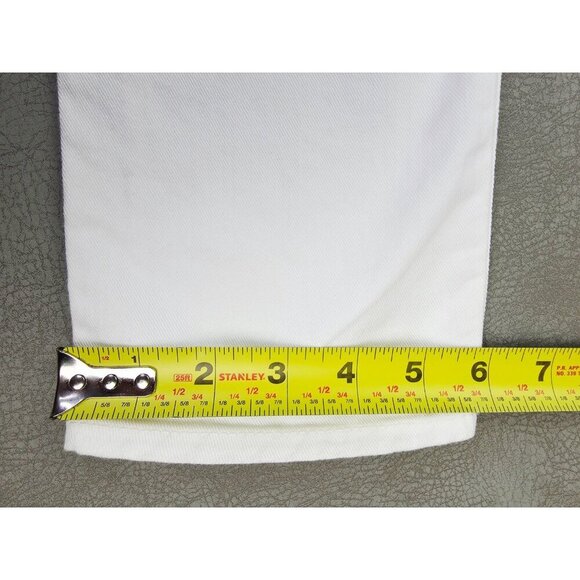 Hudson Size 27X32 Women White Collin Skinny 12" Leg Opening Denim Logo Jeans USA - Picture 4 of 14